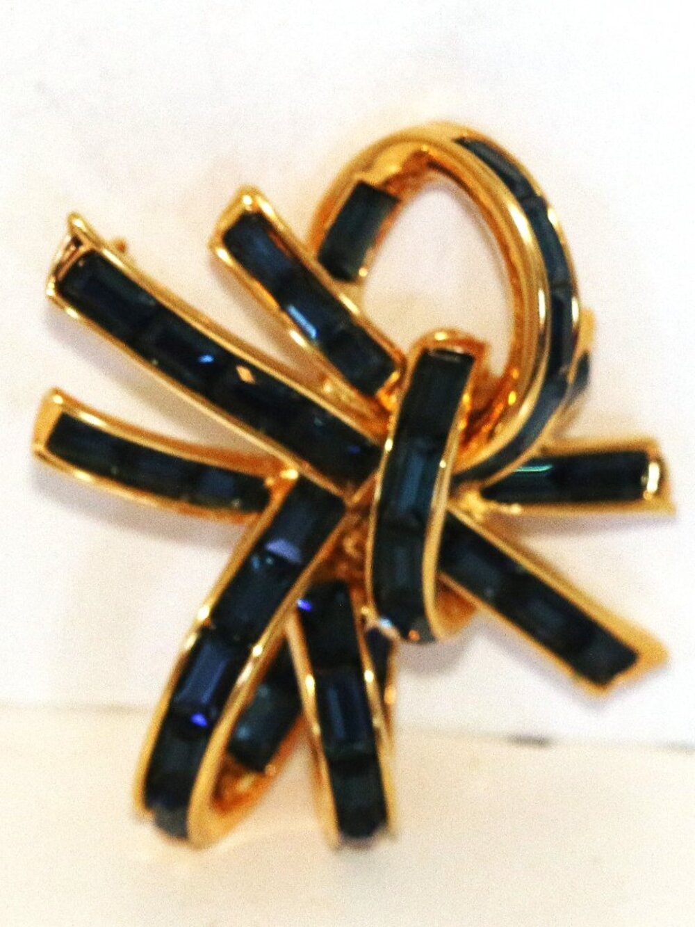 Vintage Bow Ribbon Brooch by Nolan Miller.